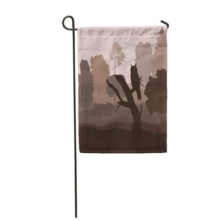 Jsdart Silhouette Owl In Forest Vector Background Flying Halloween