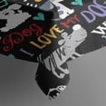 thumbnail image 3 of I Love My Dogs Art Rectangle Tablecloth 60"x84",Waterproof Polyester Rectangle Table Cloth, Wipeable Spillproof Polyester Tablecloth for Dining, Camping, Indoor and Outdoor, 3 of 5