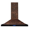 AKDY 36" Island Mount Kitchen Range Hood Elegant Vine Design