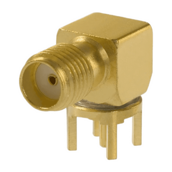 142-0701-301 SMA Connector Jack, Female Socket 50Ohm Through Hole, Right Angle Solder
