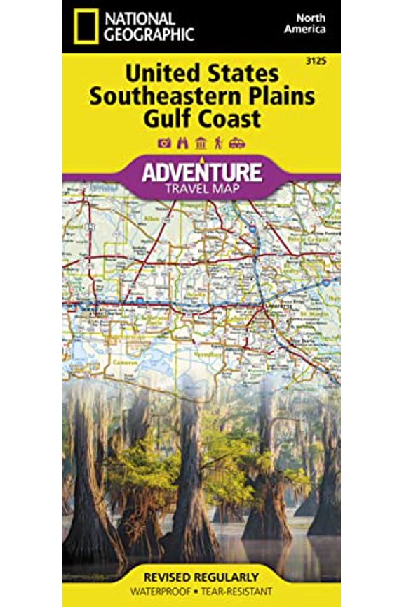 Pre-Owned National geographic adventure map: united states, southeastern plains and gulf coast - folded map: 9781566957199