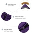 thumbnail image 6 of ZSHOW Girls' Waterproof Fleece Lined Raincoat Windproof Hooded Ski Jacket(Dark Purple,6-7), 6 of 7