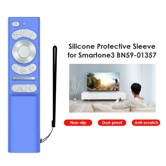 Estuche De Control Remoto De Cubierta Completa Para Tv Samsung Smartone3 (Azul Luminoso)