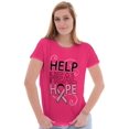 thumbnail image 2 of Help Heal Hope Breast Cancer Aware Womens Slim Fit Graphic Tee Brisco Brands L, 2 of 4