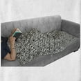 thumbnail image 5 of Abstract Soft Flannel Fleece Throw Blanket, Repetitive Monochrome Geometric Radial Inspired Illustration, Cozy Plush for Indoor and Outdoor Use, 50" x 70", Eggshell Charcoal Grey, by Ambesonne, 5 of 5