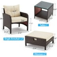 thumbnail image 3 of AVAWING 5 Piece Patio Furniture Set, Outdoor Rattan Conversation Sofa Set, Wicker Couch Set, Khaki, 3 of 7