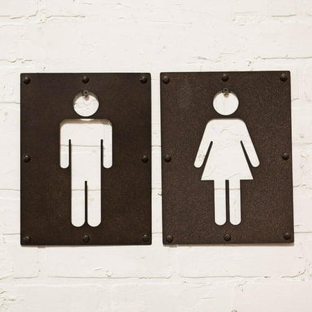 Bathroom Sign At Walmart vip international 2 piece metal bathroom sign wall d cor set Bathroom Sign At Walmart vip international 2 piece metal bathroom sign wall d cor set