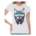 thumbnail image 1 of Awkward Styles Cat T-Shirt Sunglasses T Shirts for Women, 1 of 4