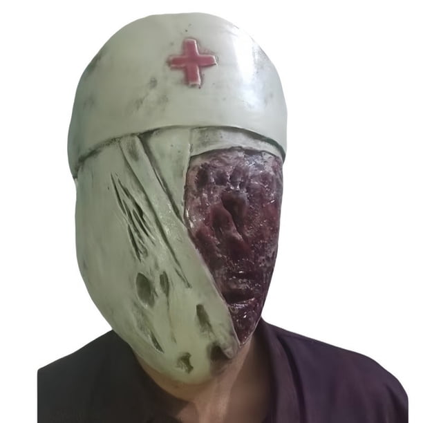 Máscara de látex Horror Nurse Monster para cosplay y fiestas