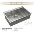 thumbnail image 3 of Logmey 28"x22"Kitchen Sink Single Bowl Stainless Steel Brushed with Faucet Hole Top-mount, 3 of 8