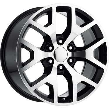 REV Wheels 586MB-2408332 586 Series- 24x10 - 6.76 bs - 6x5.5/6x139.7 -Black/Machine Lip