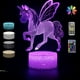 thumbnail image 1 of Lámpara de escritorio 3D de la serie Unicorn, lámpara LED, regalos creativos, luz nocturna visual tridimensional colorida, 1 of 5