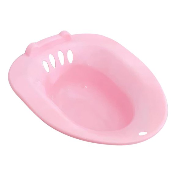 yotijay Toilet Seat Sink Woman Sits Bath Deep Bowl Avoid Squats Bidet Hip Bath Universal Pink