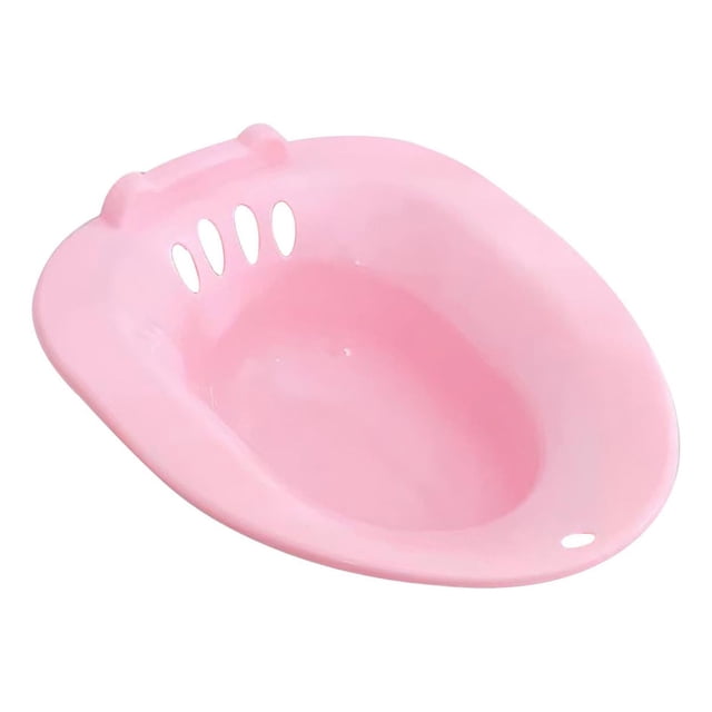 Asiento de inodoro Lavabo se en el baño Tazón profundo sobre el inodoro Bidet Baño de cadera Baño sentado Puede contener hasta 100 kg Rosa