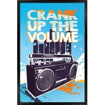 Music - Crank Up the Volume Wall Poster, 22.375" x 34", Framed
