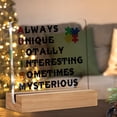 thumbnail image 3 of Autism Awareness Gift Autism Decoration Autistic Support Quotes Clear Desk Decorative Sign Autistic Support Acrylic Plaque Sign With Wooden Stand for Desk Table Shelf, 3 of 4