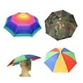 thumbnail image 5 of D-GROEE Rainbow Umbrella Hats Camouflage Foldable Fishing Cap Beach Umbrella Adjustable Headband, 5 of 6