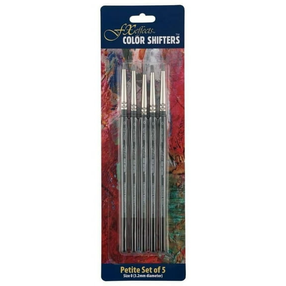 Creative Mark FX Effects Color Shifters - #0 set of 5 Assorted Shapes - Easy-To-Clean Professional Silicone Blades for Painting, Artists, Acrylics, Oils, & More