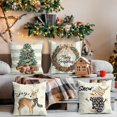 thumbnail image 6 of Christmas Decorations Christmas Pillow Covers 18x18 Inches Set of 4 Farmhouse Stripe Gray and White Throw Pillow Case Winter Holiday Christmas Decor Home Sofa Couch Cushion Indoor Decorations, 6 of 6
