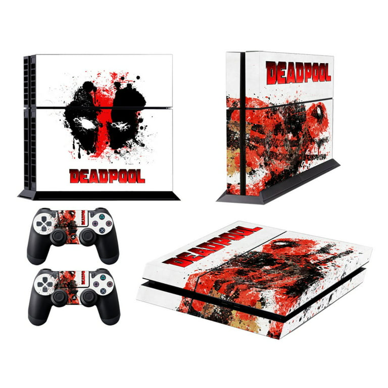 GameXcel Vinyl Decal Protective Skin Cover Sticker for Sony PS4 Console and  2 Dualshock Controllers - Deadpool 