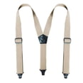 thumbnail image 2 of SGFCWSX Men Y-Type Adjustable Suspenders, Elastic Straps 3.8cm Width Strong Clips Formal Beige, 2 of 3
