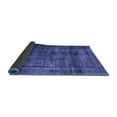 thumbnail image 2 of Ahgly Company Indoor Round Abstract Blue Contemporary Area Rugs, 6' Round, 2 of 4