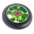 thumbnail image 4 of 2 Pcs Roues de Remplacement pour Trottinette 100mm avec Roulements Aluminium Résistant à l'Usure PU Pièces Accessoires de Trottinette, Vert, 4 of 6