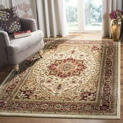 Safavieh Lyndhurst Collection LNH330A Traditional Oriental Medallion Ivory and Red Area Rug (5'3" x 7'6")