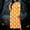 Orange, variant on Womens Halloween Simple Ghost Print Crew Neck Long Sleeve Maxi Nightgown,Loose Fall Festive Loungewear Sleep Dress L