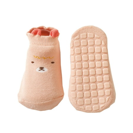 

Socks Infant Autumn Winter Thick Children S Floor Socks Dotted Glue Baby Cartoon Short Socks Solid Color Boneless Socks