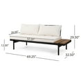 thumbnail image 3 of Christopher Knight Home The Outdoor Acacia 5-seat Sectional Sofa Set w/ Water-resistant Cushions by, 3 of 5