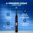 thumbnail image 3 of Oral-B Rechargeable Electric Toothbrush,NFL Carolina Panthers Edition iO2, 3 Cleaning Modes, Automatic Pressure Sensor to Protect Gums, 3 of 12