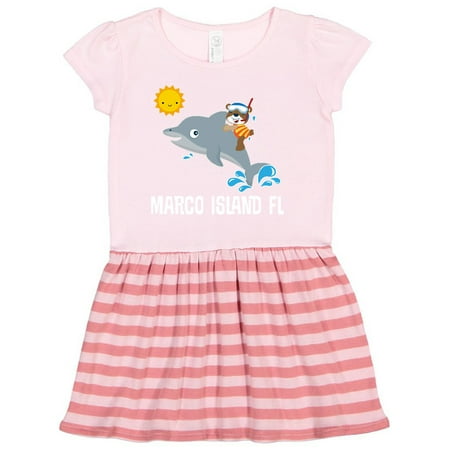 

Inktastic Marco Island Florida Vacation Gift Toddler Girl Dress