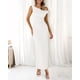 thumbnail image 2 of Vestido largo BTFBM para mujer, verano 2025, con abertura fruncida en un solo hombro, 2 of 6