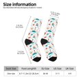 Cartoon Marine Print Casual Socks for Women, Polyester Dressing Socks