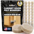 thumbnail image 1 of Topes de fieltro adhesivos para puertas de gabinete Vellax, 128 piezas, 1 cm, beige, 1 of 9