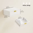 thumbnail image 3 of HOMCOM Floating Nightstands Set of 2, Bedside Tables White, 3 of 10