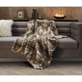 thumbnail image 1 of Inspired Home Lacie Knit Throw Faux Leopard 50"x60", Brown, 1 of 6