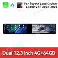 thumbnail image 3 of ZWNAV Dual 12.3 inch Screen Car Radio For Toyota Land Cruiser LC100 VXR 2002-2005 Android GPS Navigation Multimedia Video Player Stereo Receiver Head Unit, 3 of 15
