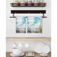 thumbnail image 3 of Jellyfish Coastal Kitchen Dish Towels for Drying Dishes Set of 2, Summer Nautical Starfish Coral Grey Wooden Waffle Weave Microfiber Hand Tea Bathroom Towels Quick Dry & Absorbent Towel 15.7x23.6, 3 of 7