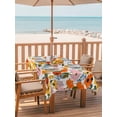 thumbnail image 2 of Outdoor Tablecloth with Umbrella Hole for Patio/Picnic/Party/Camping, Spring Flowers Waterproof Table Cloth Rectangle Table Cover Washable, Watercolor Floral Daisy Poppy Plants Rustic (52"x 70"), 2 of 8