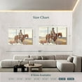 thumbnail image 3 of Elephant Stock Western Rider Wall Art - Horizontal Multi Panel Canvas - Living Room Wall Decor - Our America Multi Panel - Brown And White Decor By Marilyn Hageman - 65" x 42", 3 of 4