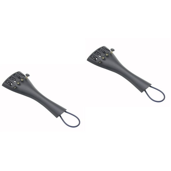 2 Pieces Violin Accessories Acoustic Tuners Fine Tailpiece Instruments Black