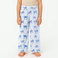 thumbnail image 2 of YOUYEDIAN Comfy Bow Print Pajama Pants for Girls Stretch Drawstring Lounge Pants with Pockets Bow Print Casual Wide Leg Pjs Bottoms Light Blue 8-9 Years, 2 of 5