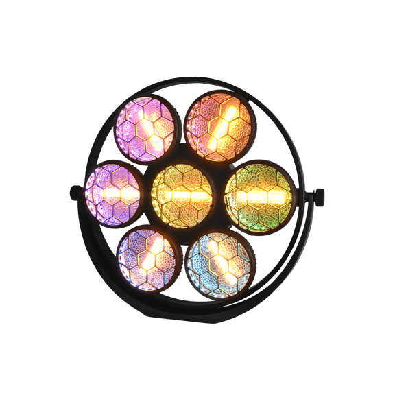Professional Stage Light, 280w (7x40w) COB LED Lights with RGB Effects, 280W DMX512 Control, Black