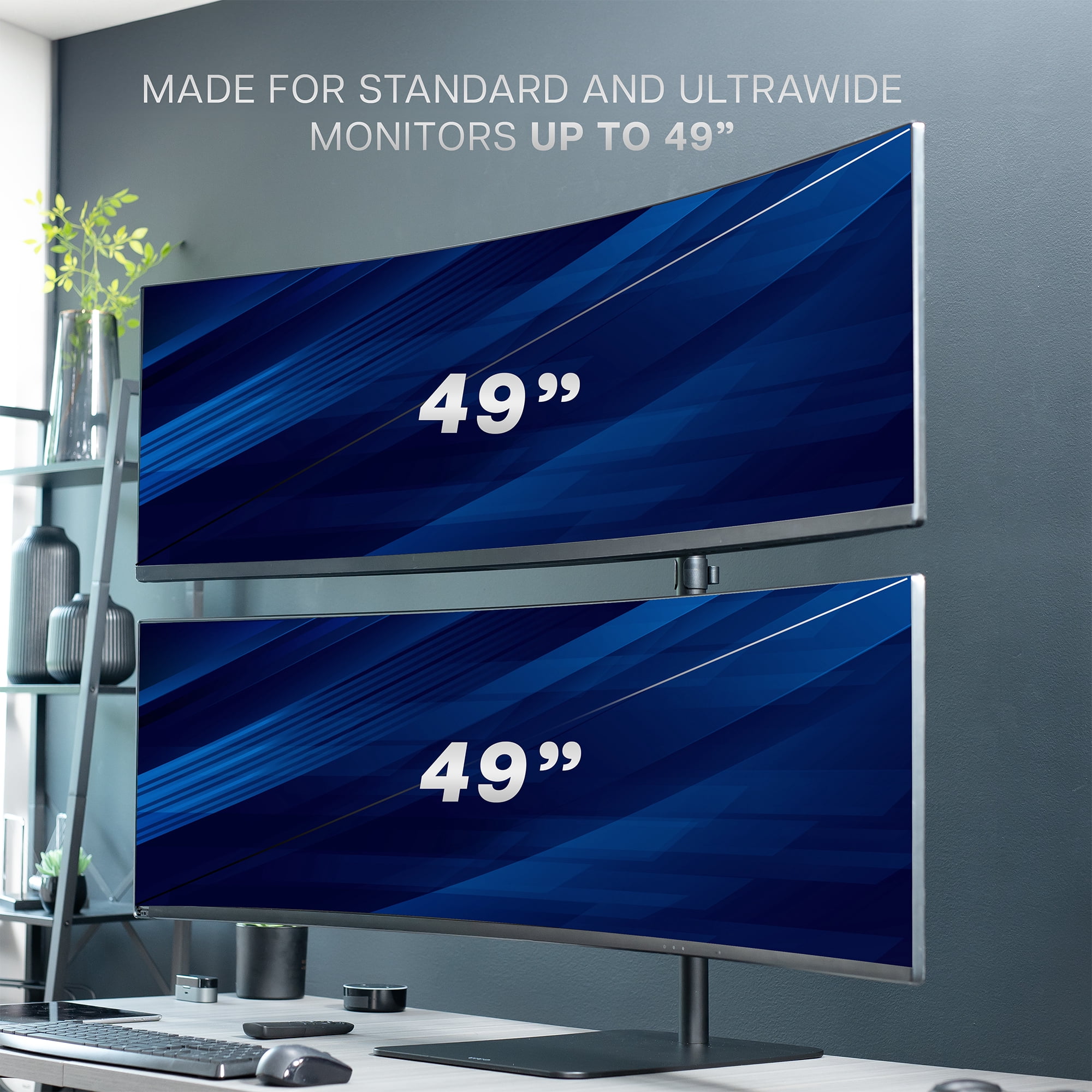 VIVO Dual Ultrawide Monitor Desk Stand, Mount for 2 Computer Screens up to 49"