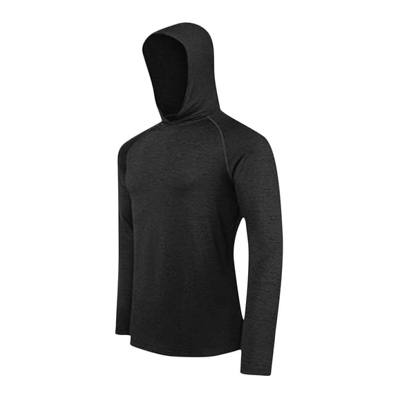Men's Upf 50 Sun Protection Lightweight Hoodie Shirts Long Sleeve Solid Fishing Running Pullover Fall Fashion 2025
