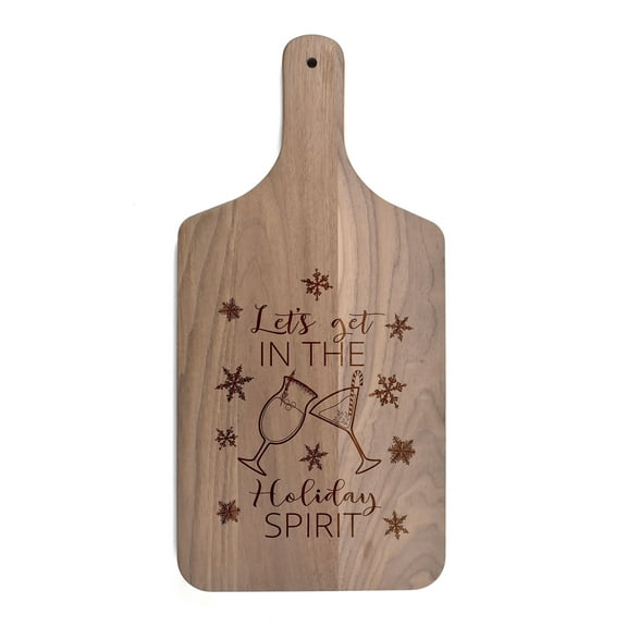 Creative Products In the Holiday Spirit 8 x 17 Walnut Paddle Cutting Board