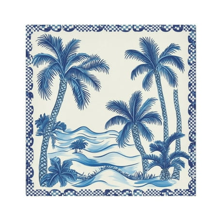 

Napkin Satin Napkin 20*20Inchx1 Kitchen Towel Dinner Plate Towel Decorative Towel Napkin Tea Towel Suitable For Kitchen Table Blue Tree by The Sea