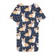 thumbnail image 5 of Camisolas cortas para mujer, primavera/verano, holgadas, cuello redondo, bonitas, estampadas, de manga corta, para casa, falda de algodón de imitación para mujer, 5 of 6